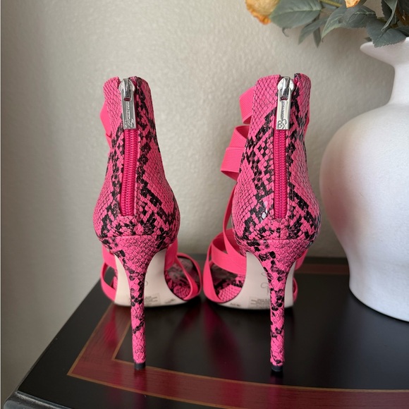Jessica Simpson Hot Pink Strappy Heels - Picture 3 of 6